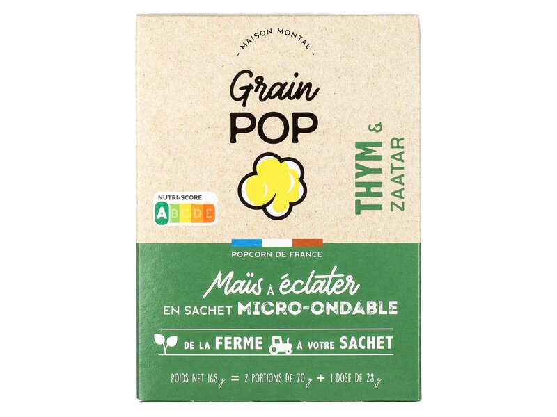 Grain Pop Thym & Zaatar popcorn 168g
