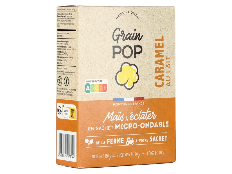 Grain Pop Caramel popcorn 180g