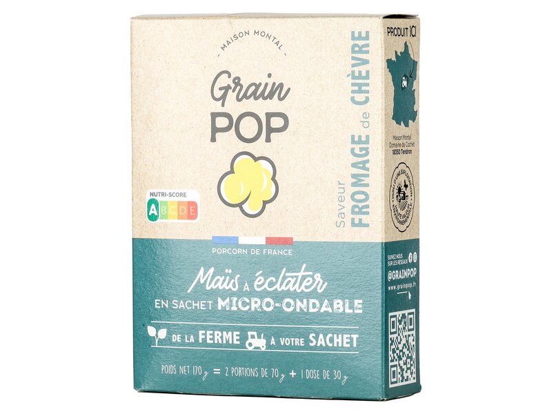 Grain Pop Formage de Chévre popcorn 170g