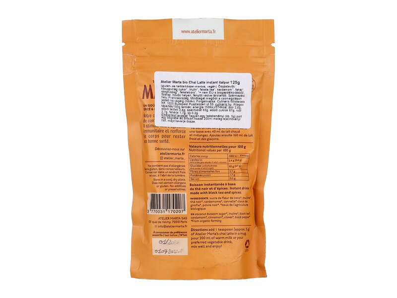 Atelier Marta Organic Chai Latte 125g