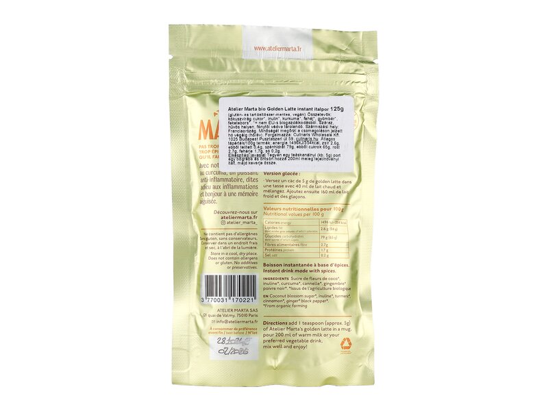 Atelier Marta Organic  Golden Latte 125g