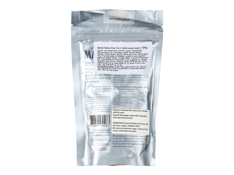 Atelier Marta Organic Char-coco Latte 125g
