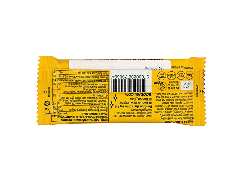 Roobar Organic Bar Raw Mango Magic 30g