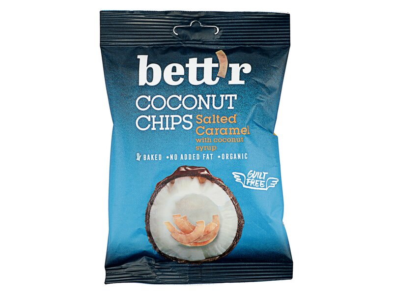 Bett'r Organic Coconut Chips Salted Caramel 40g