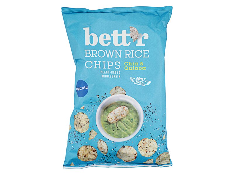 Bett'r Organic Rice Chips Chia & Quinoa 60g