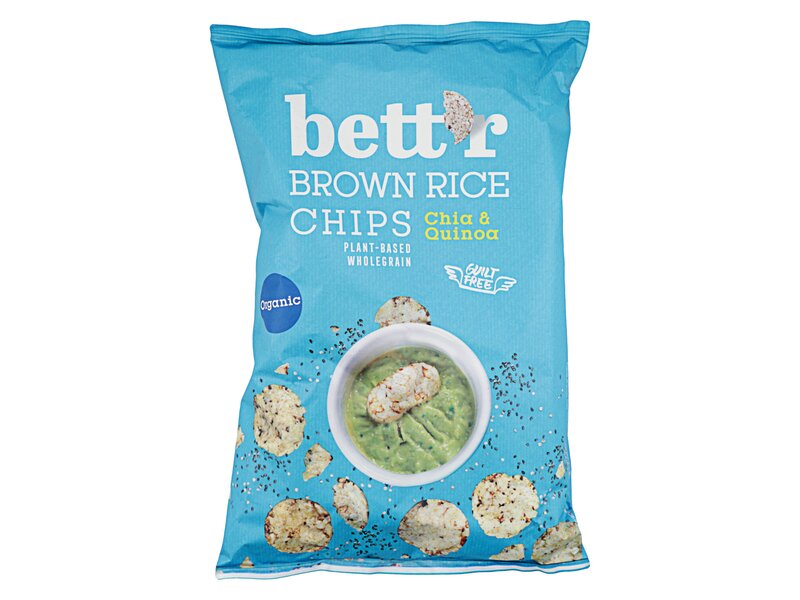 Bett'r Organic Rice Chips Chia & Quinoa 60g