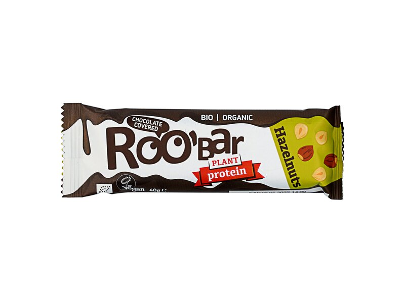 Roobar Organic Bar Hazelnut & Protein 40g