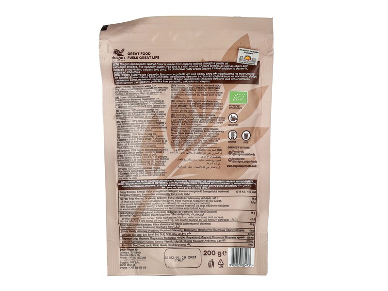 Dragon Superfoods Organic Walnut Flour 200g