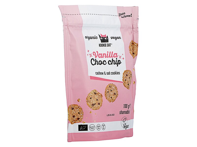 Kookie Cat Organic Mini Cookie Vanilla Choc Chip 100g