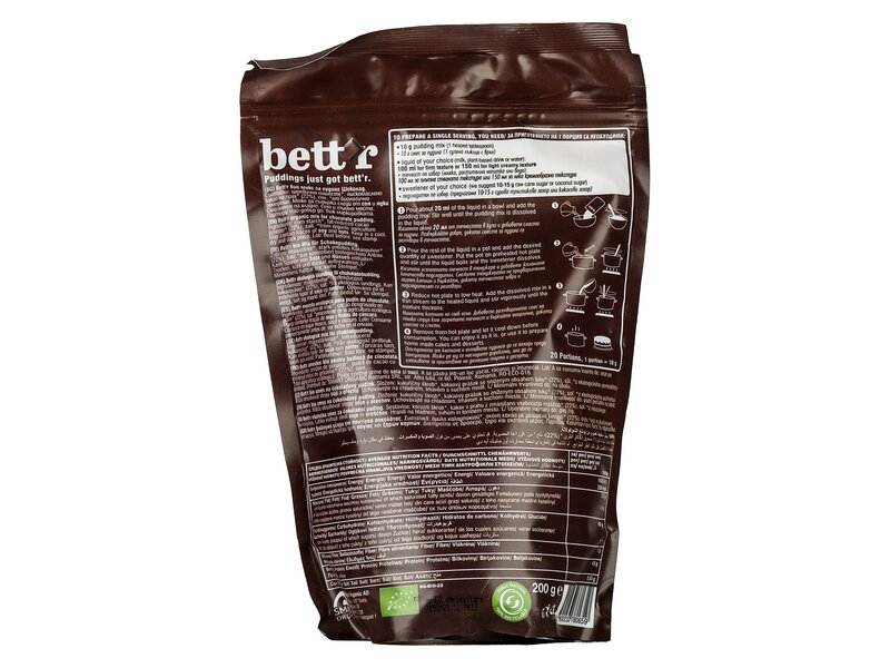 Bett'r Pudding Mix Chocolate 150g