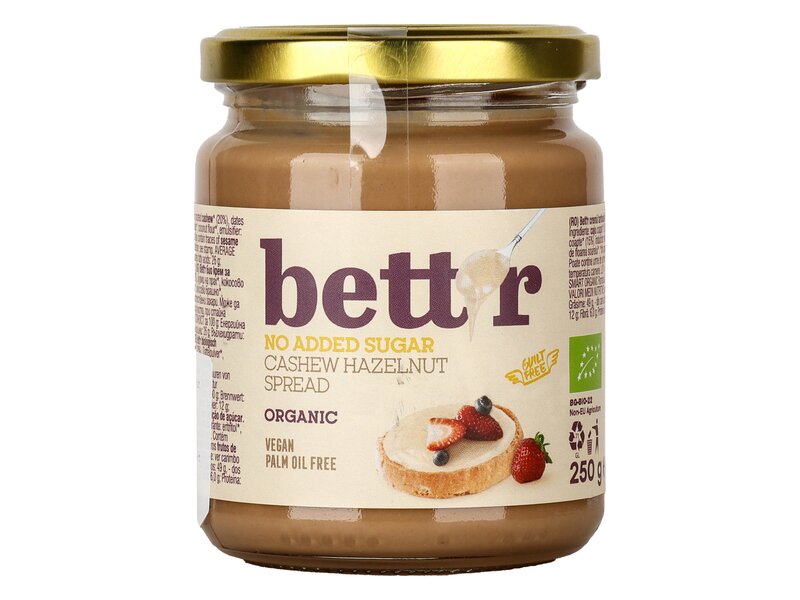 Bett'r Bio kesudió-mogyoró krém hozzáadott cukor nélkül 250g
