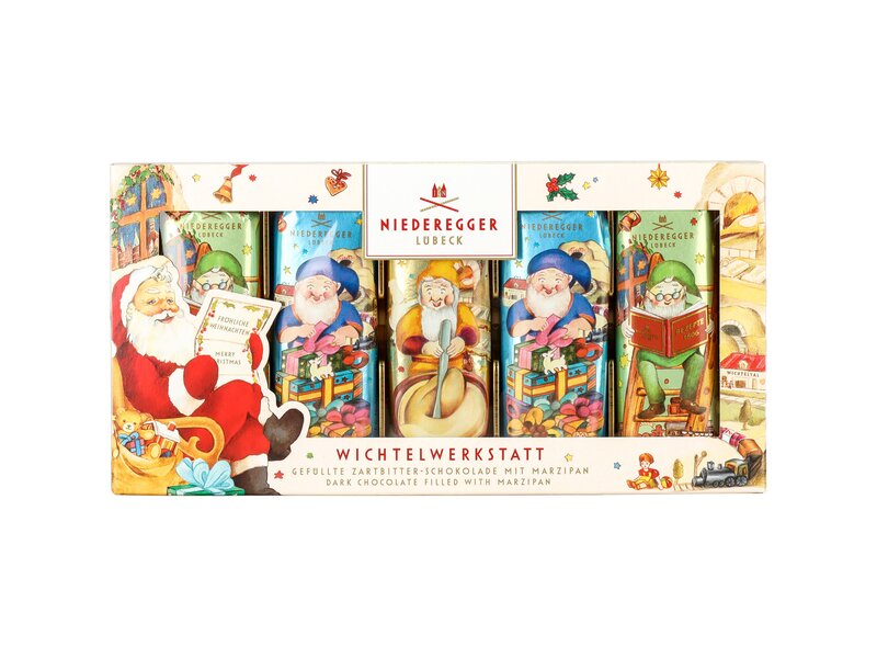 Niederegger Karácsonyi 5 db töltött étcsokoládé marcipánnal 175g (050544)