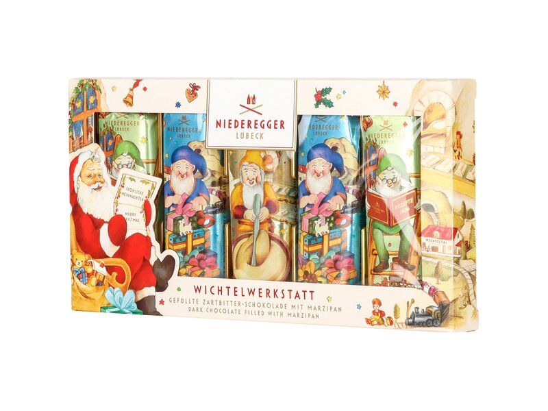 Niederegger Karácsonyi 5 db töltött étcsokoládé marcipánnal 175g (050544)