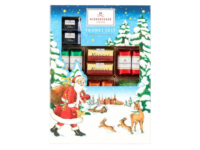 Niederegger Karácsonyi Master Marcipán válogatás 300g (télapós-őzikés)