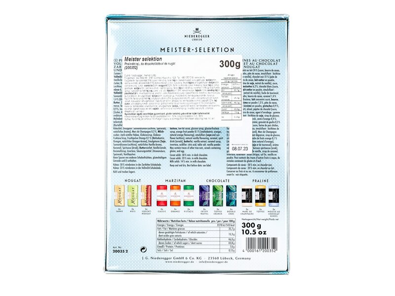 Niederegger Karácsonyi Master Marcipán válogatás 300g (kék fenyős)