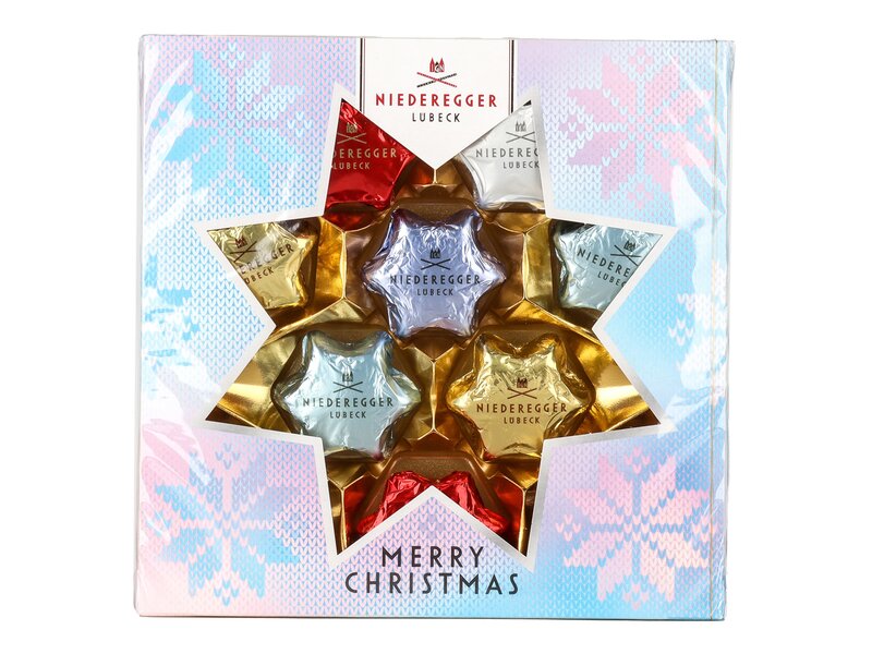 Niederegger Karácsonyi csillag marcipán és praliné válogatás - több ízben - 125g (750468)
