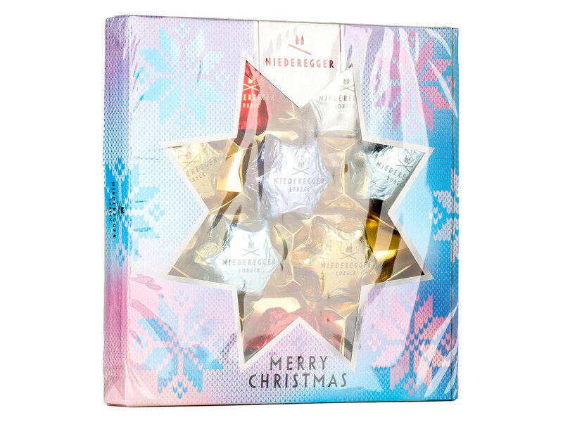Niederegger Karácsonyi csillag marcipán és praliné válogatás - több ízben - 125g (750468)
