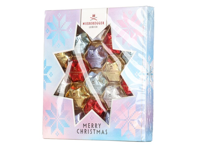 Niederegger Karácsonyi csillag marcipán és praliné válogatás - több ízben - 250g (750475)