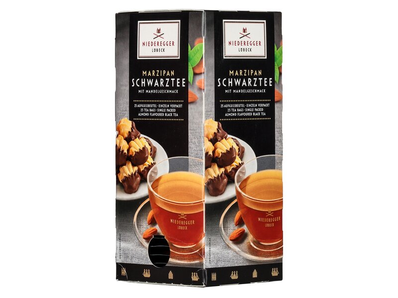 Niederegger Ízesített fekete tea - marcipán 43,75g