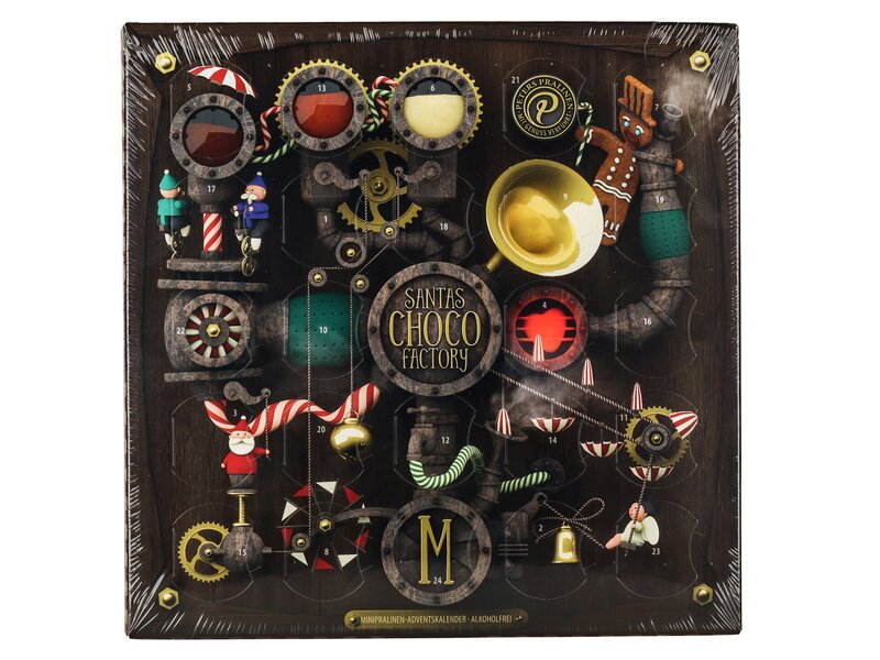 Peters Advent calendar Santas choco factory 135g