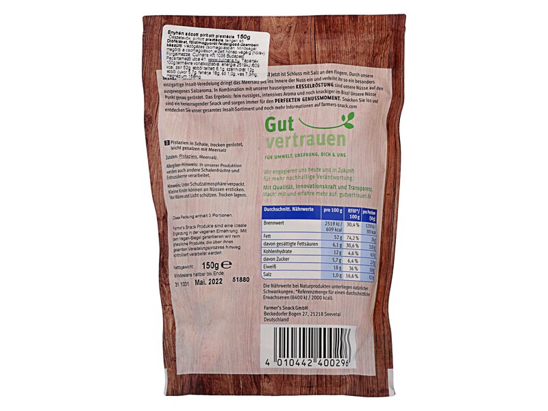Farmer's Pistazien pisztácia 150g