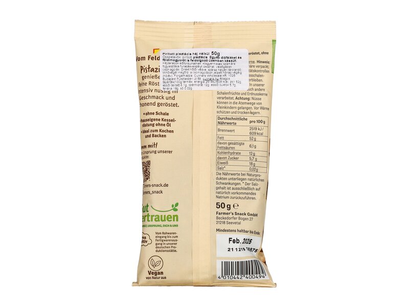 Farmer's Organic Pistazien 50g