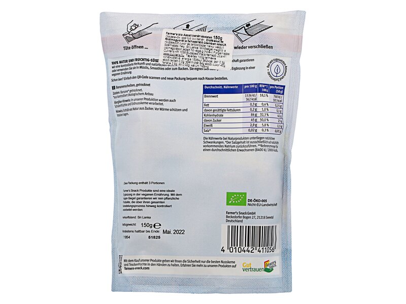 Farmer's Bananen / banán bio 150g