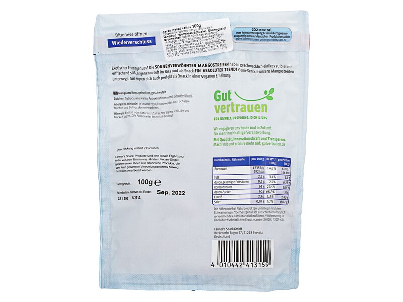 Farmer's Mango stripes 100g