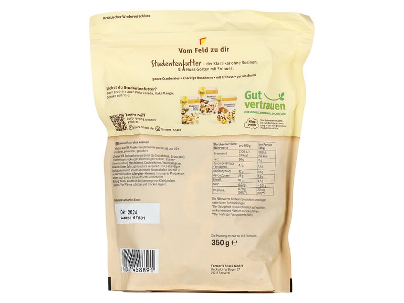 Farmer's Trail Mix without raisins 350g