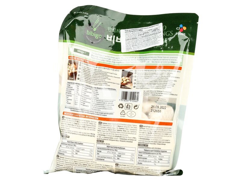 Bibigo** Gyoza Dumplings Pork & Vegetable 560g