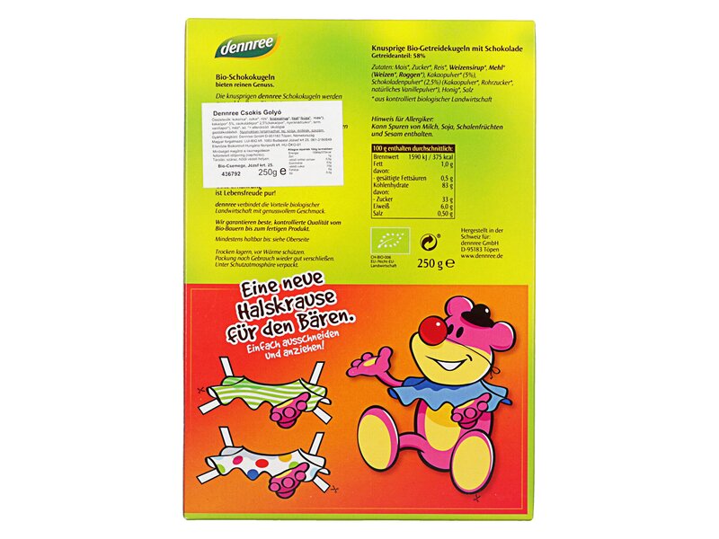 Dennree Schoko Kugeln bio 250g