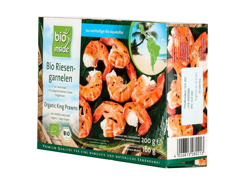 BioInside** Organic King Prawns 200g
