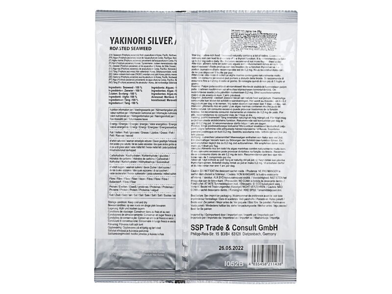 Shirakiku Yaki Sushi Nori silver 10db 26g