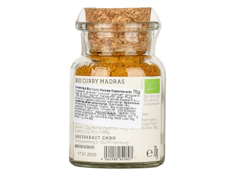 Ankerkraut Bio Madras Curry fűszerkeverék 70g