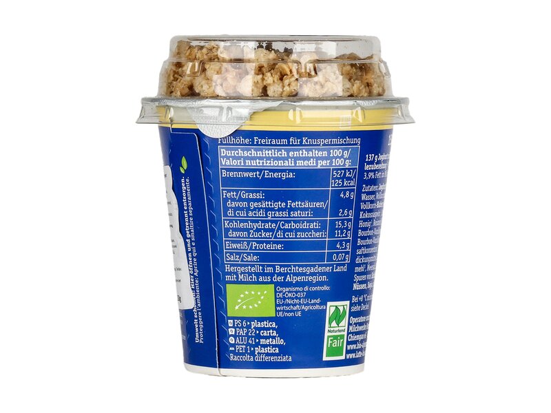 Bercht Bio vaníliás joghurt müzlivel 150g
