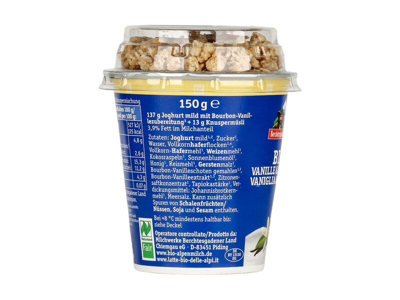 Bercht Bio vaníliás joghurt müzlivel 150g