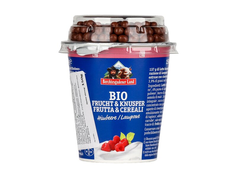 Bercht* Bio Alpenmilch műzlis málnás gyüm. joghurt 3,9% 150g 