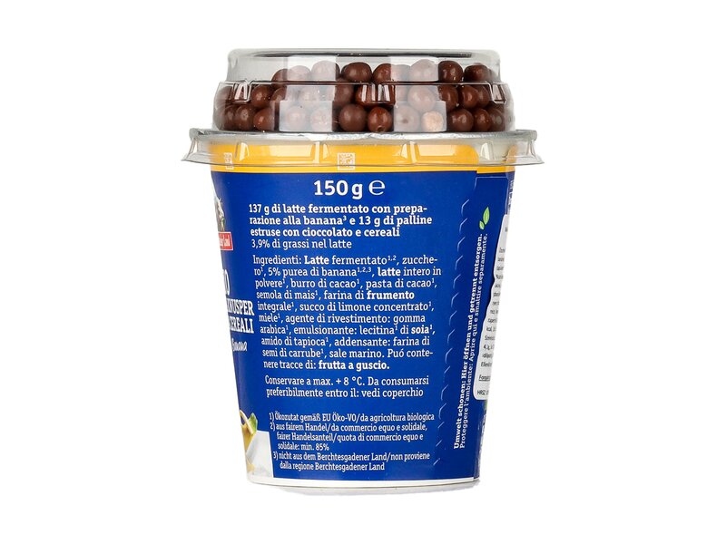 Bercht Bio banános joghurt csokigolyókkal 150g