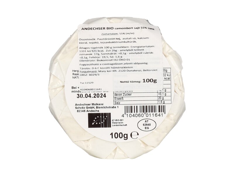 Andechser* Bio Camembert 100g