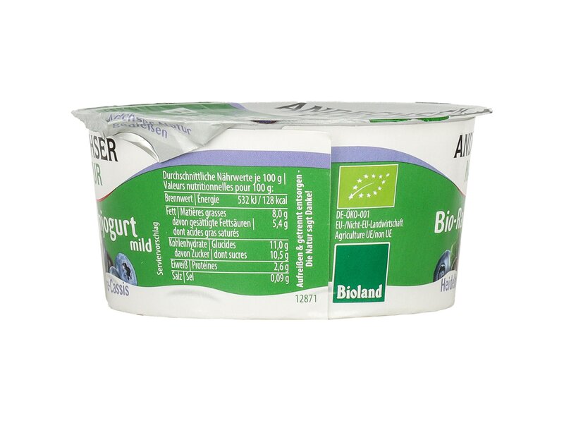 Andechser Bio tejszínes joghurt áfonya 150g