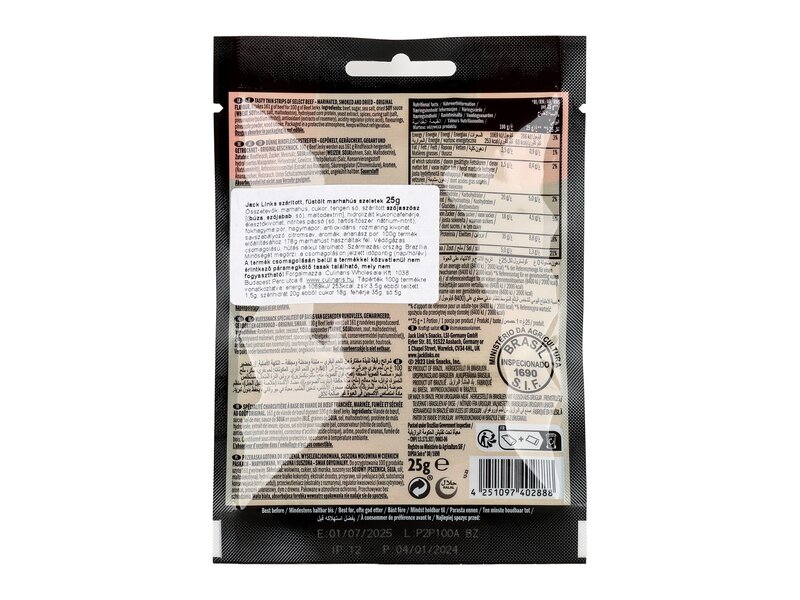 Jack Link's szárított, füstölt marhahús szeletek 25g