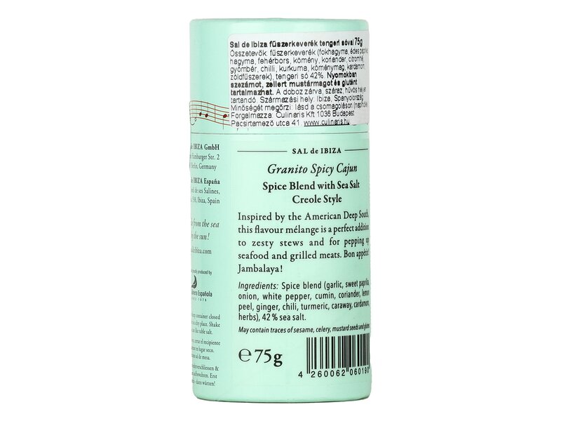 Sal de Ibiza Cajun fűszerkeverék Granito tengeri sóval 75g