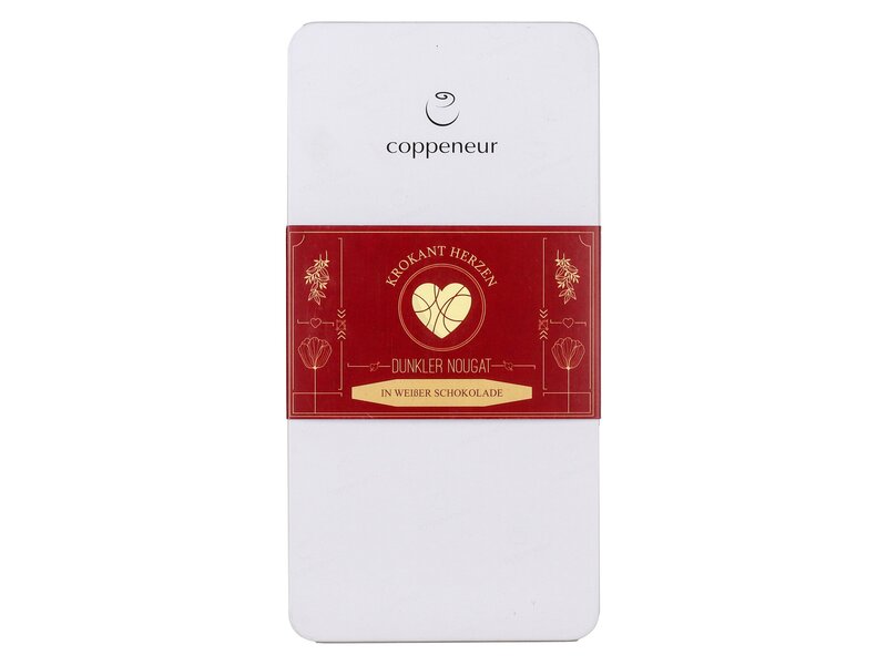 Coppeneur Krokant Herzen Dunkel Nougat fémdoboz 150g