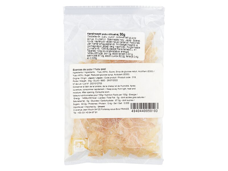 Kanoka Candied Yuzu Peel 30g