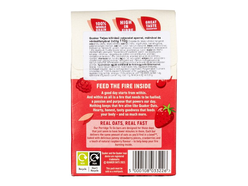 Quaker instant banános-epres zabkása 58g