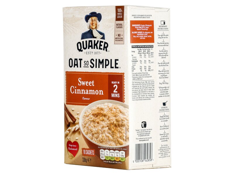 Quaker Oat So Simple Cinnamon 10x33g