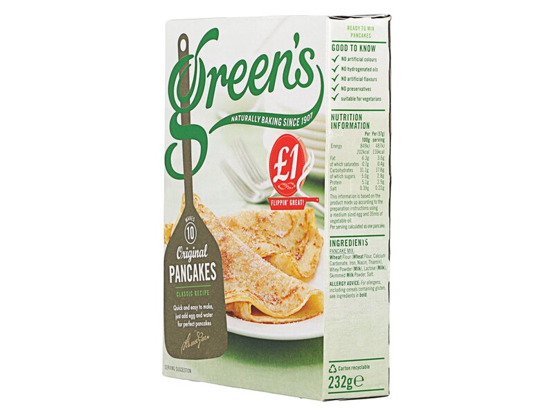 Greens Original Pancakes 232g