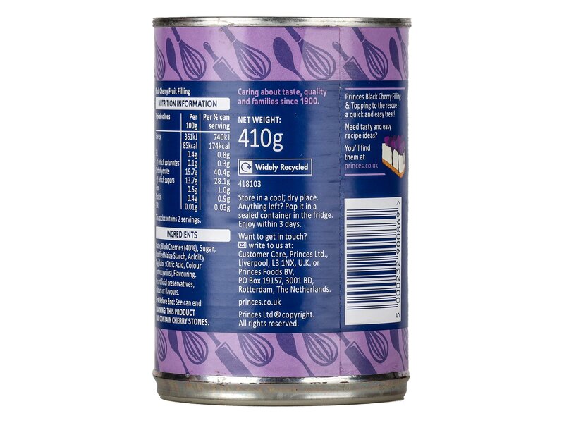 Princes Black Cherry 410g