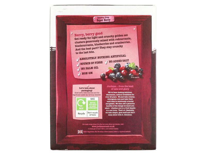 Jordans Country Crisp Super Berry reggelipehely  500g