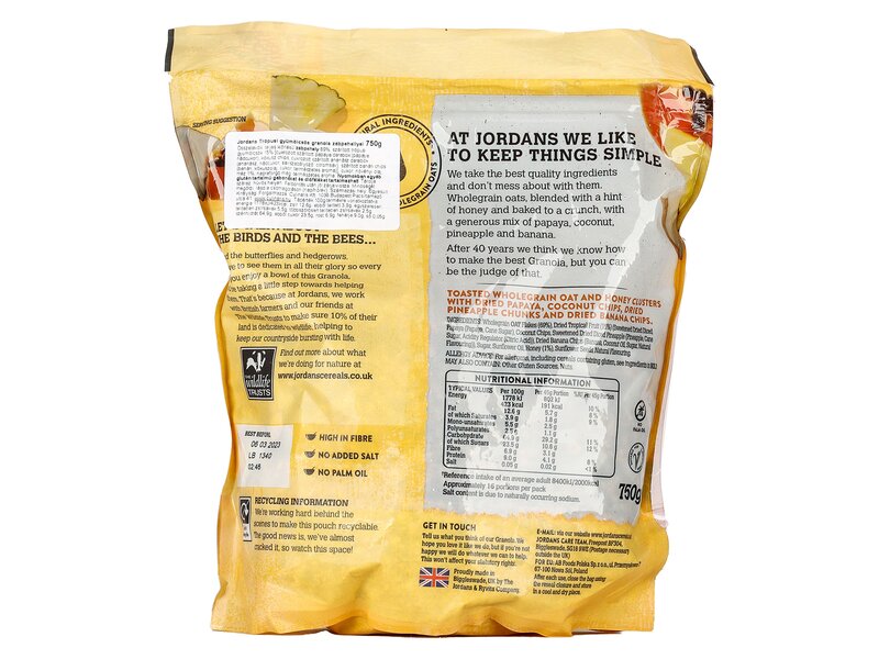 Jordans trópusi müzli 750g